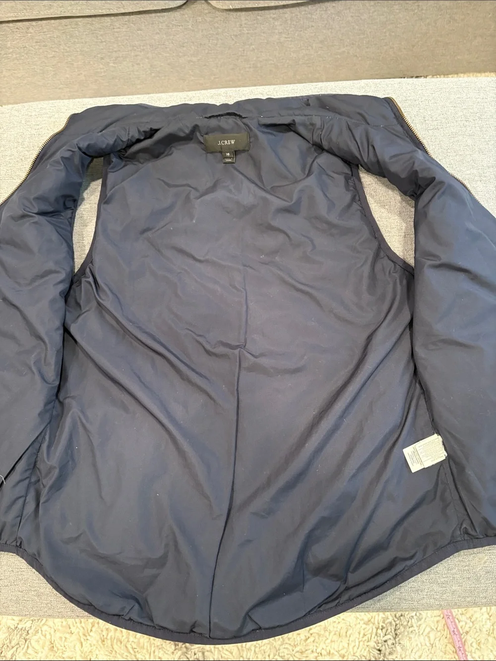 J. Crew Down Quilted Navy Puffer Vest